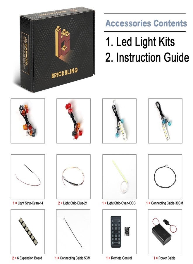 طقم إضاءة BrickBling LED متوافق مع حافلة معركة ليغو فورتنايت، إصدار RC متوافق مع ليغو 77073 (بدون نموذج) - Image 5